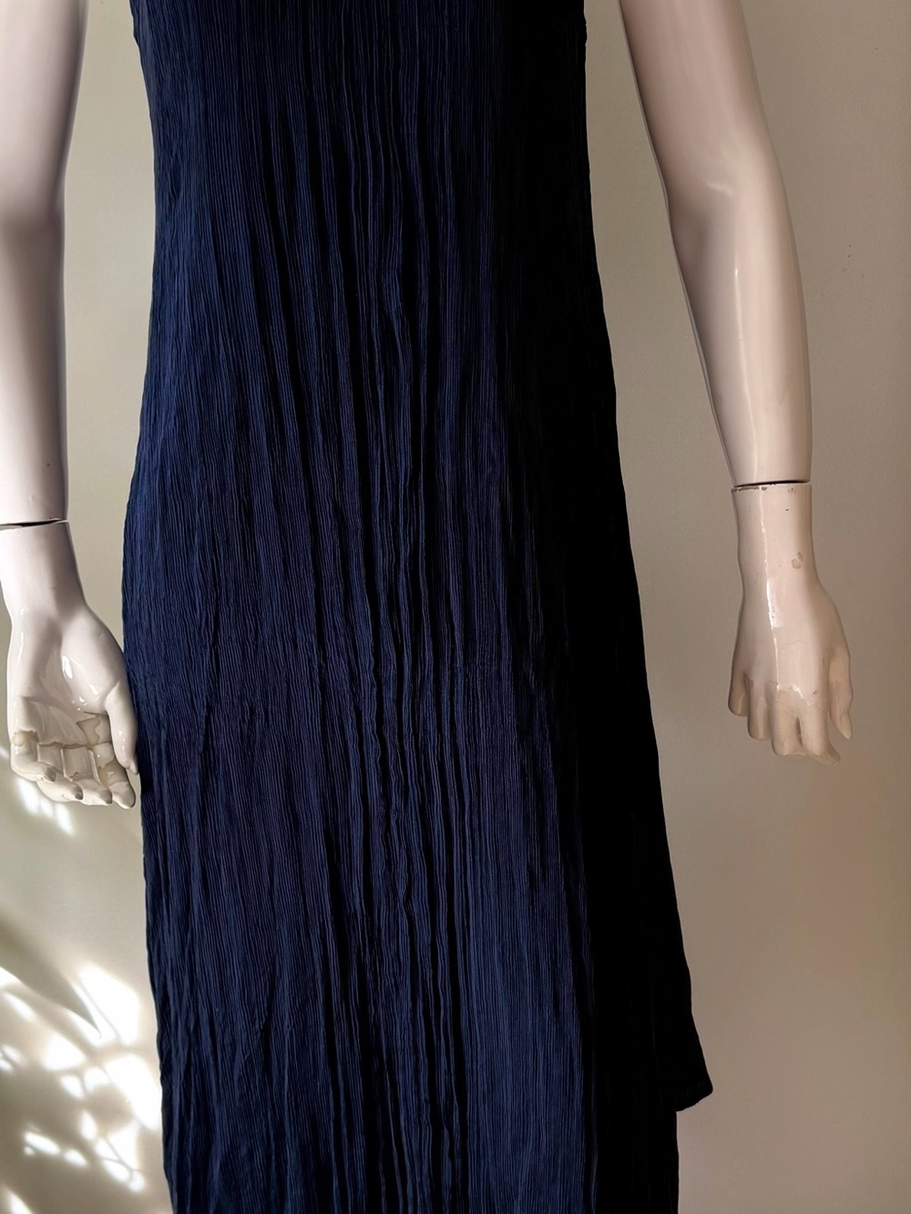 Calypso St. Barth Navy Crinkle Halter Maxi Dress - Picture 7 of 10
